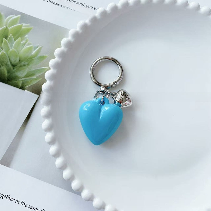 Heart Shape Key Chains In Multicolor Featuring Durable Resin Material