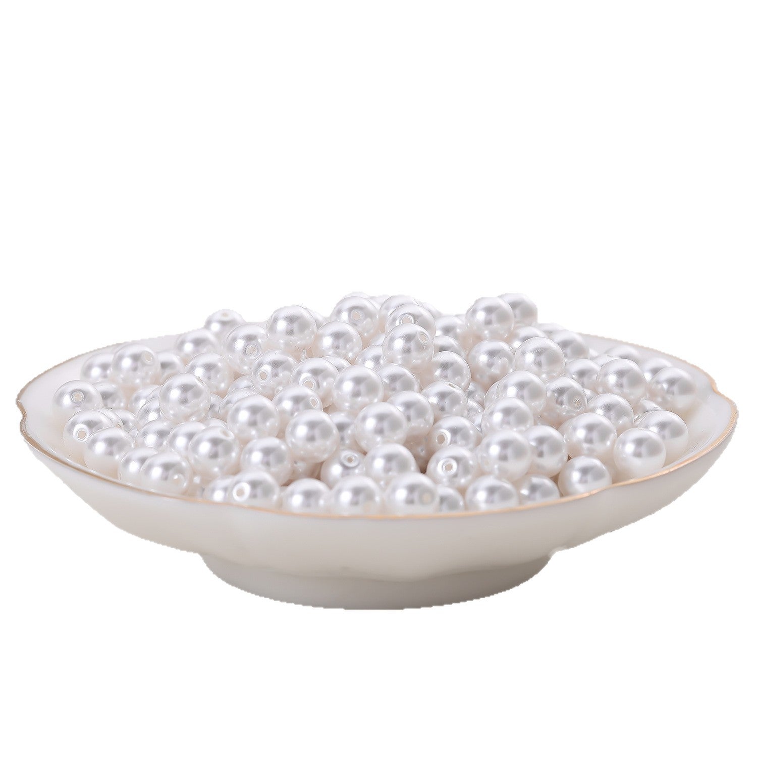 Handmade Smooth Polished Imitation Pearl Beads, Diameter 6 Mm, 10 PCS Package For Jewelry Making