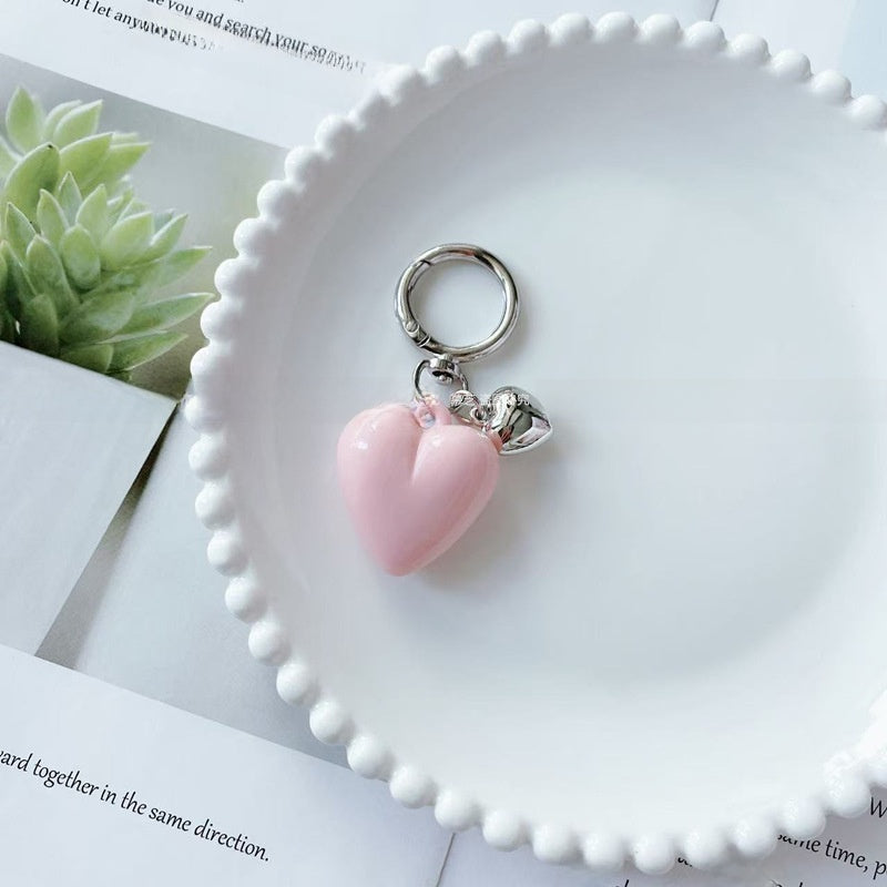 Heart Shape Key Chains In Multicolor Featuring Durable Resin Material