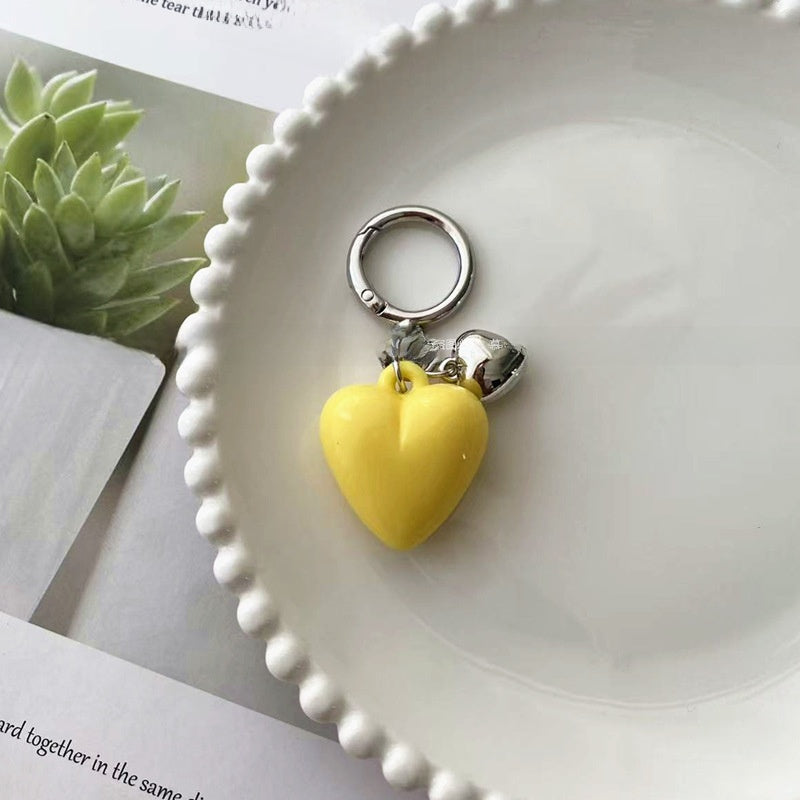 Heart Shape Key Chains In Multicolor Featuring Durable Resin Material
