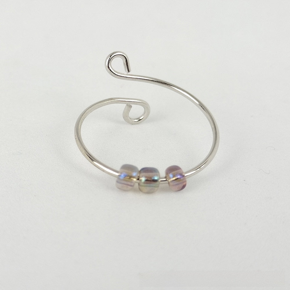 Geometric Rotatable Fidget Ring In Multicolor Titanium Steel For Unisex