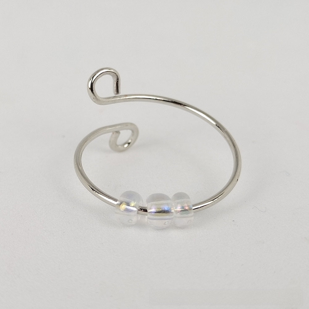 Geometric Rotatable Fidget Ring In Multicolor Titanium Steel For Unisex