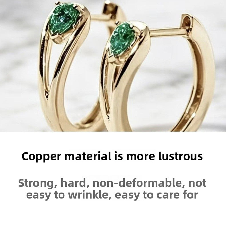 Gold Circle Earrings For Women In New Style With Copper Ear Pins