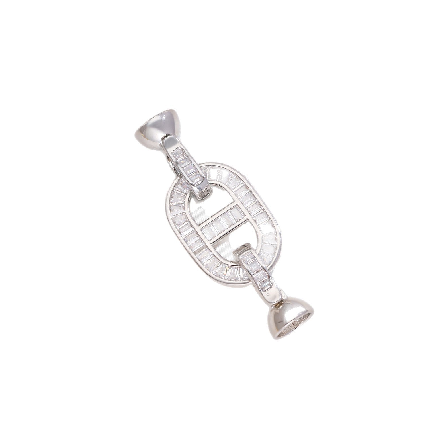Geometric Copper Connectors Featuring Electroplated 18K Real Gold Plating With Zircon Inlay For Jewelry Accessories