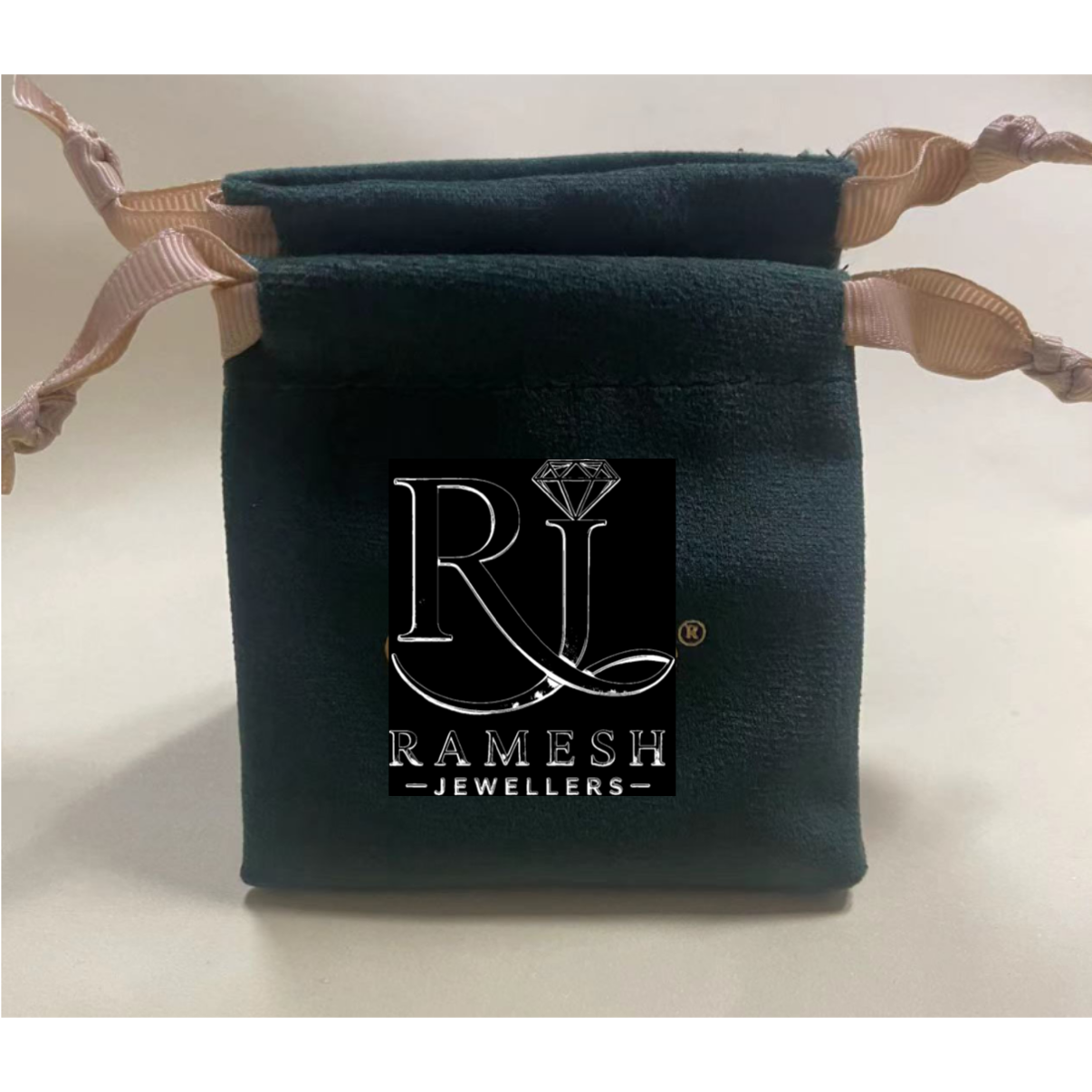 Gold Embossed Velvet Drawstring Bag Jewelry Bracelet Storage Pouch Luxury Gift Bag Fashionable Ladies Handbag Accessories
