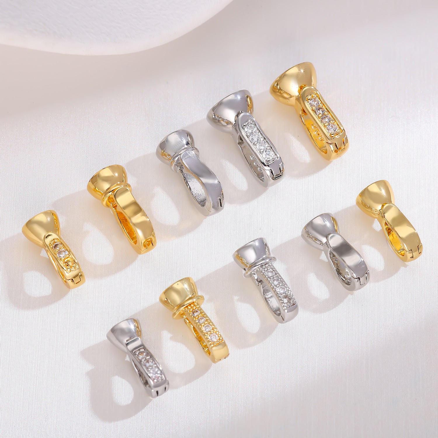 Geometric Copper Connectors With 18K Real Gold Plated Electroplated Finish In Modern Style Jewelry Accessories