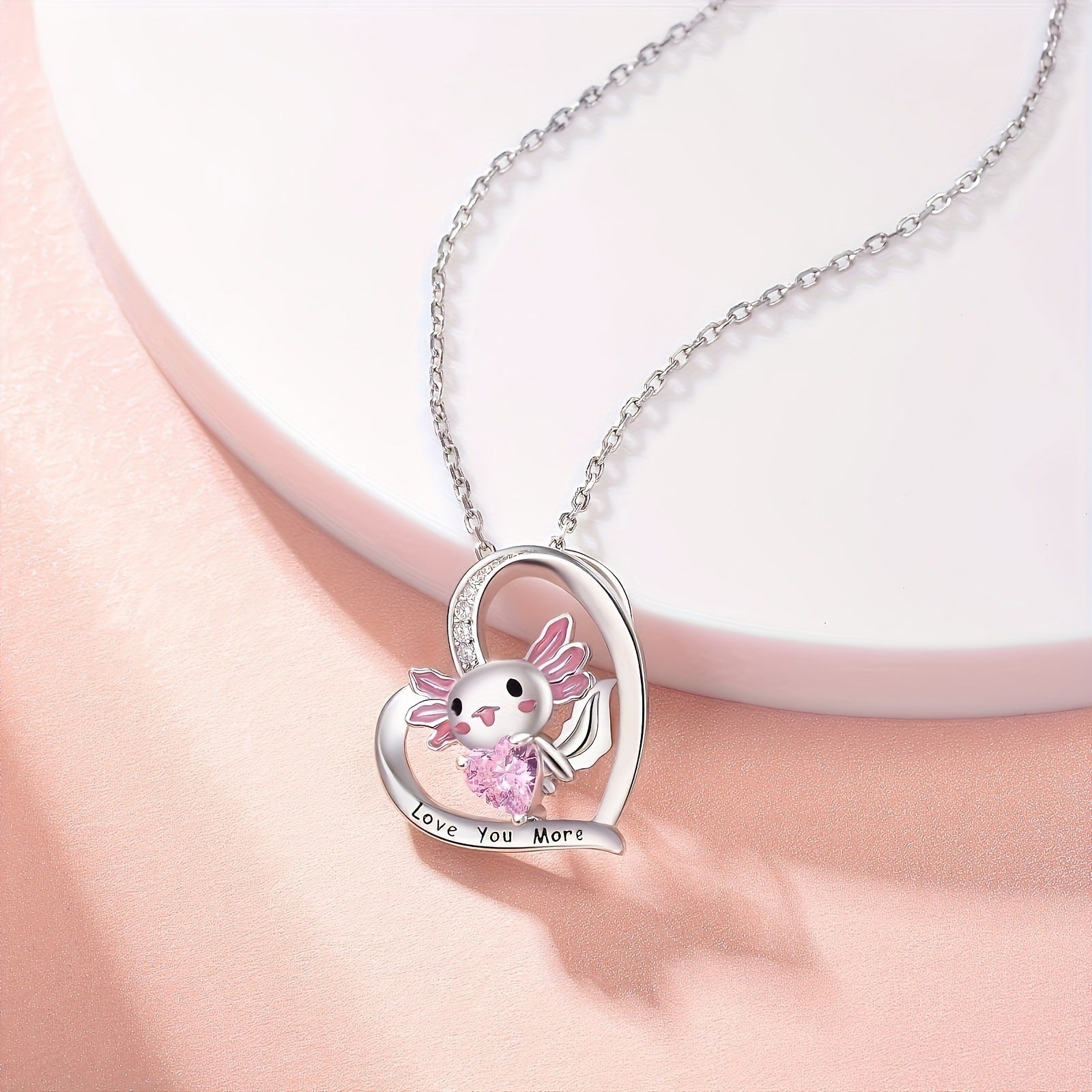 Cute Cartoon Necklace For Adults With Electroplated Alloy Pendant And Cable Chain