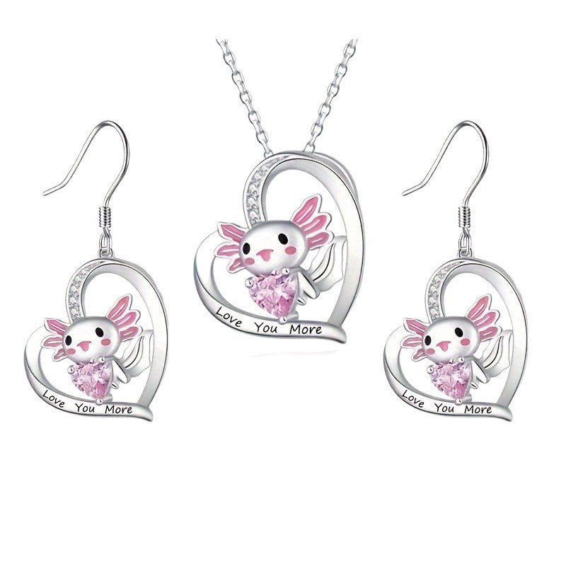 Cute Cartoon Necklace For Adults With Electroplated Alloy Pendant And Cable Chain