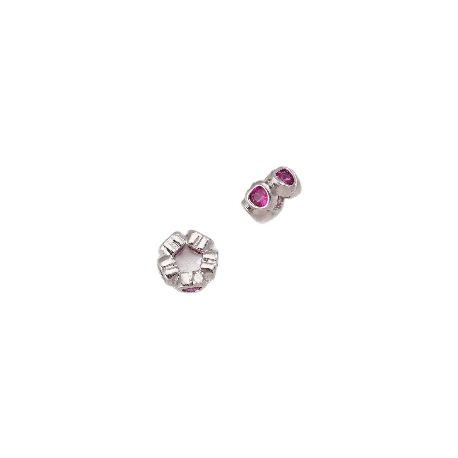 Geometric Copper Spacer Bars With 18K Real Gold Plated Electroplated Finish And Zircon Inlay, Hole Size 3~3.9mm