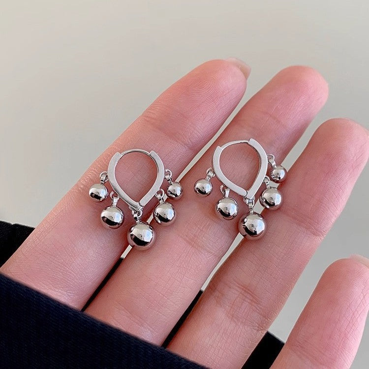 Novelty Circle Tassel Earrings For Women In Gold Zinc Alloy Featuring Unique Design