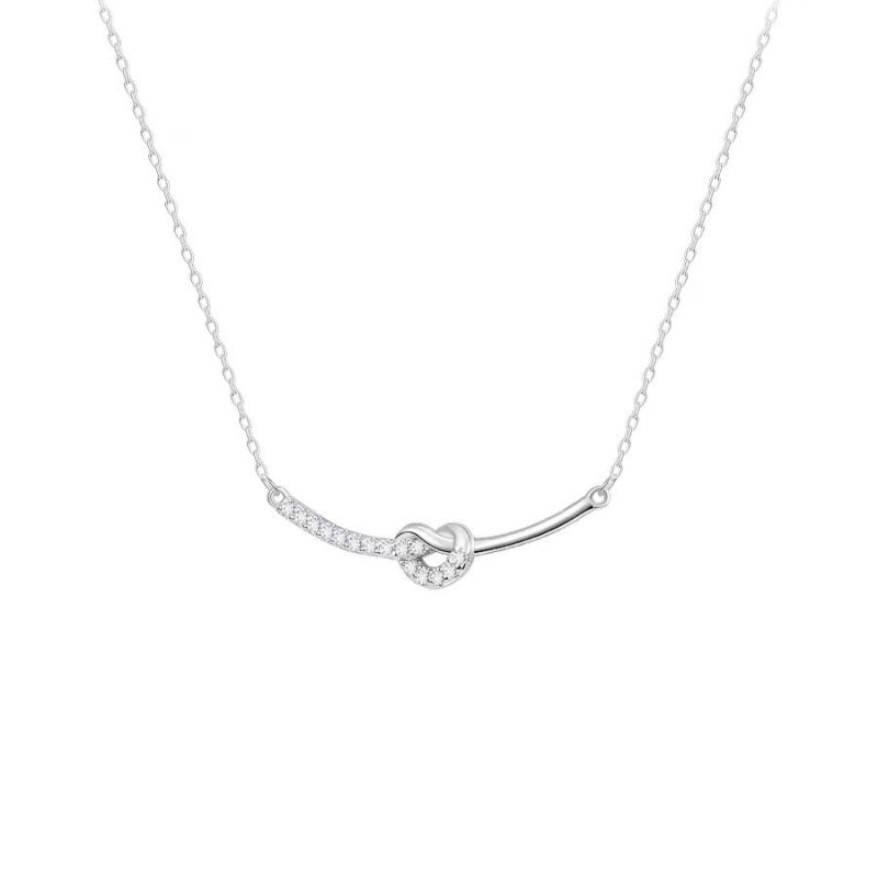 Heart Shape Necklace In Simple Style For Women, Featuring 925 Sterling Silver Chain And Pendant