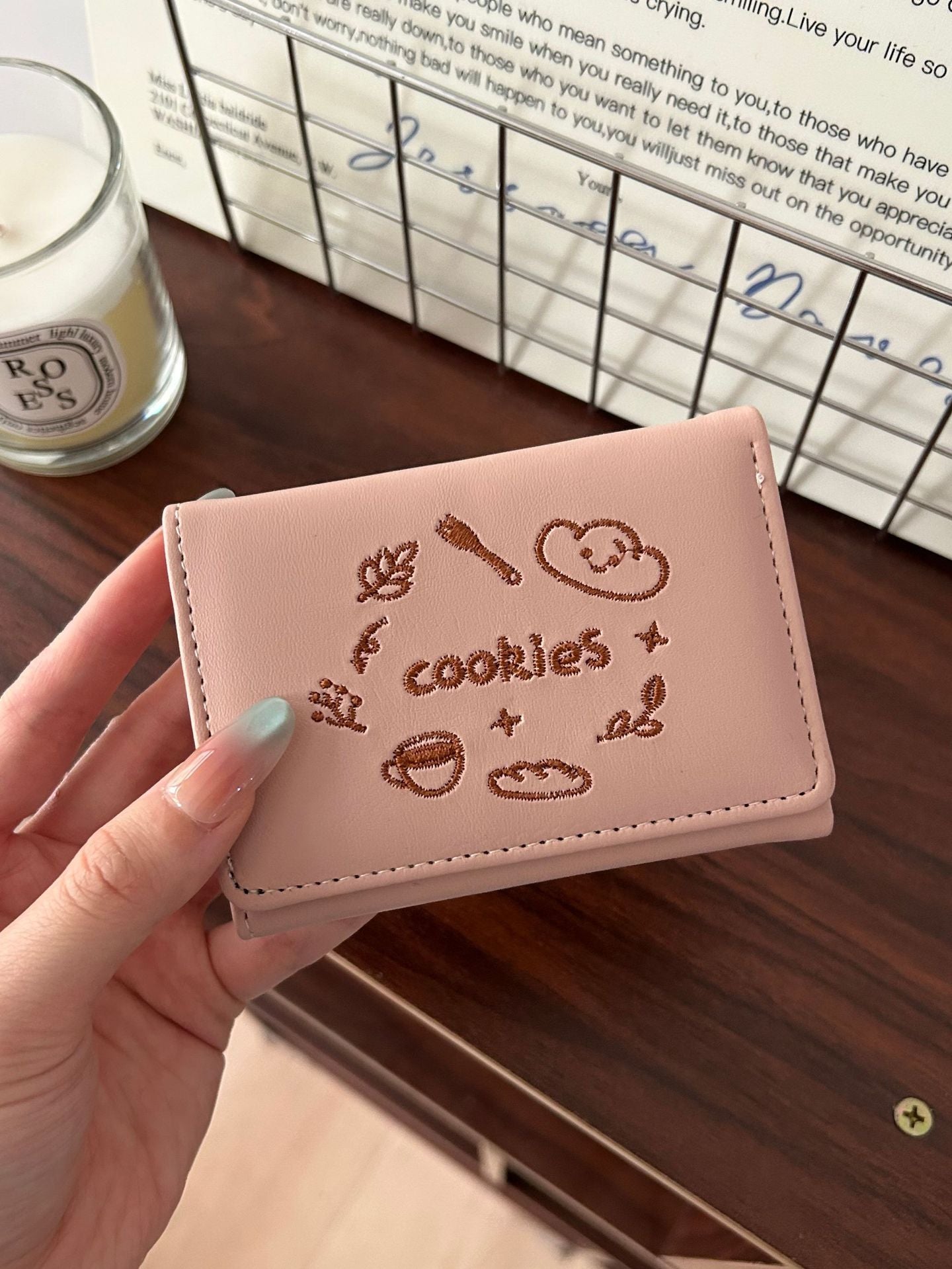 Anime Small Wallet For Women In PU Leather, Water Resistant Design