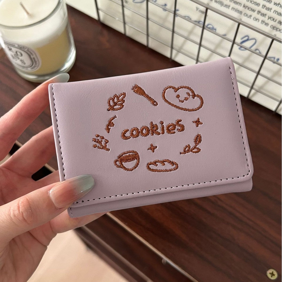 Anime Small Wallet For Women In PU Leather, Water Resistant Design