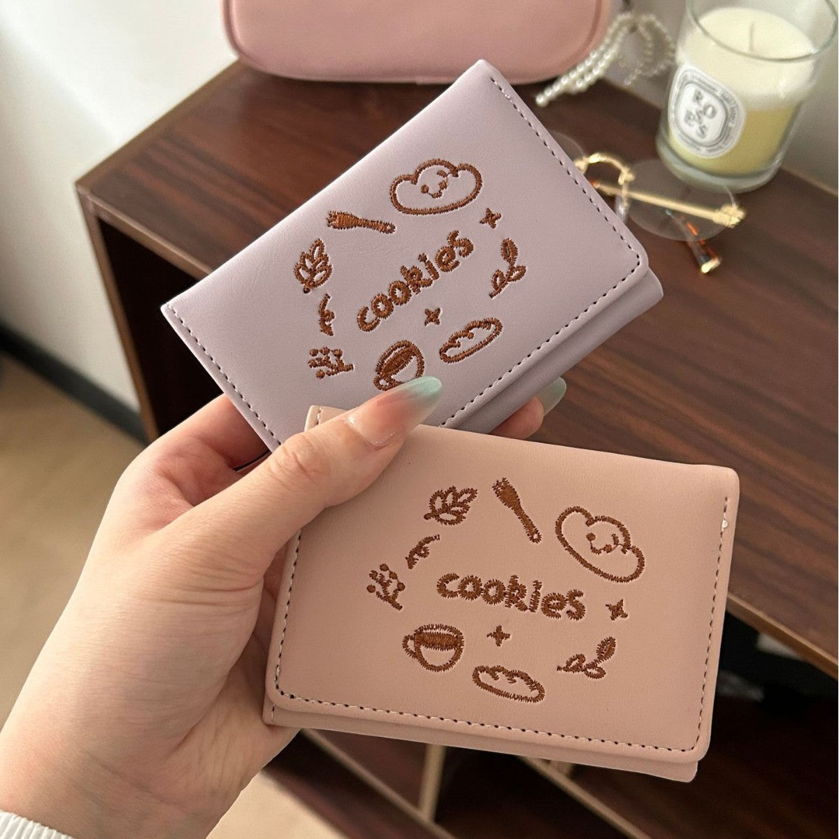 Anime Small Wallet For Women In PU Leather, Water Resistant Design