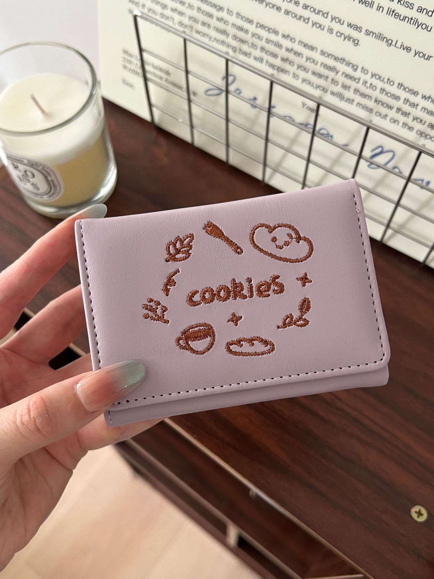 Anime Small Wallet For Women In PU Leather, Water Resistant Design