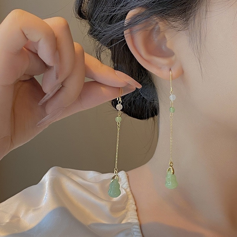 Heart Shape Tassel Earrings For Women Featuring Electroplated Alloy With 304 Stainless Steel Ear Pins
