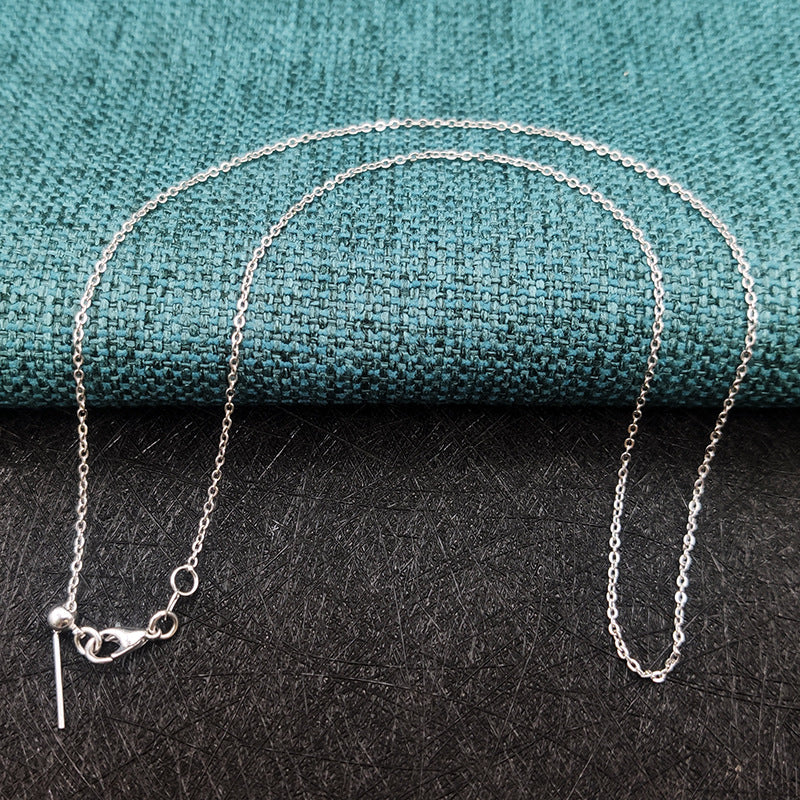 Simple Style Geometric Necklace For Women With Steel Color Copper Beading And Snake Chain