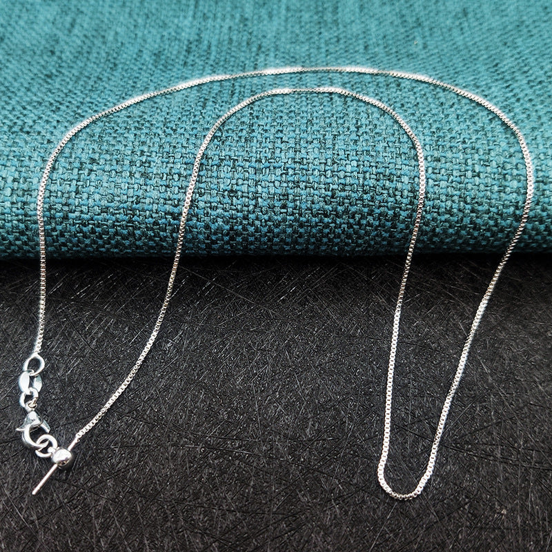 Simple Style Geometric Necklace For Women With Steel Color Copper Beading And Snake Chain