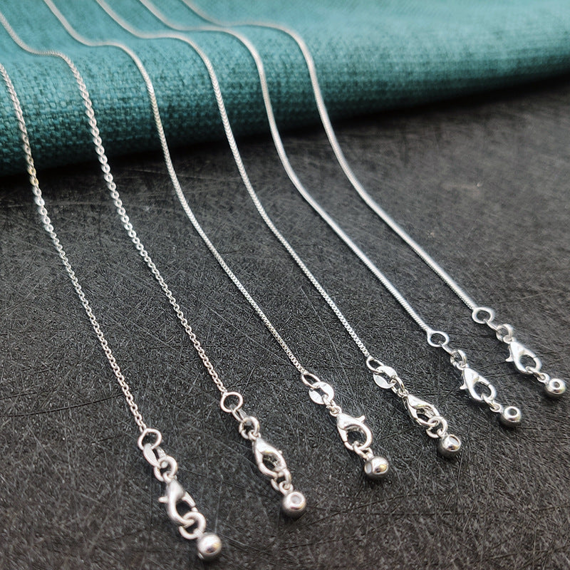 Simple Style Geometric Necklace For Women With Steel Color Copper Beading And Snake Chain