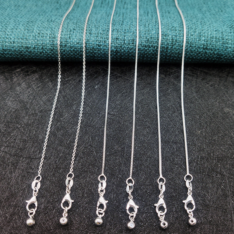 Simple Style Geometric Necklace For Women With Steel Color Copper Beading And Snake Chain