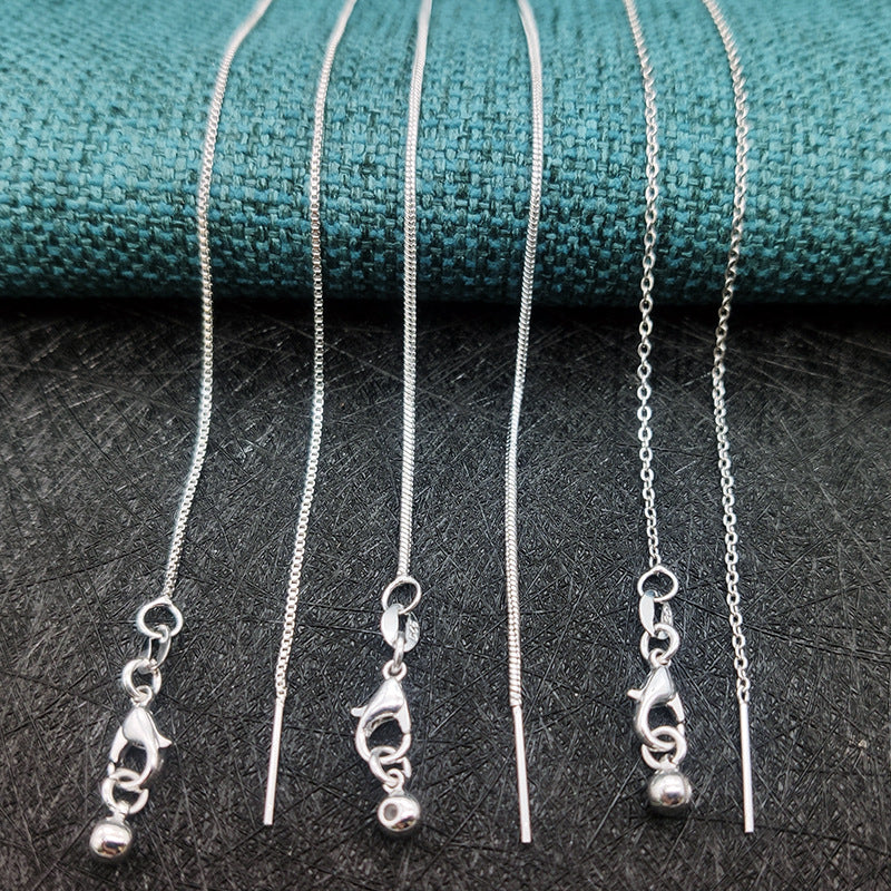 Simple Style Geometric Necklace For Women With Steel Color Copper Beading And Snake Chain