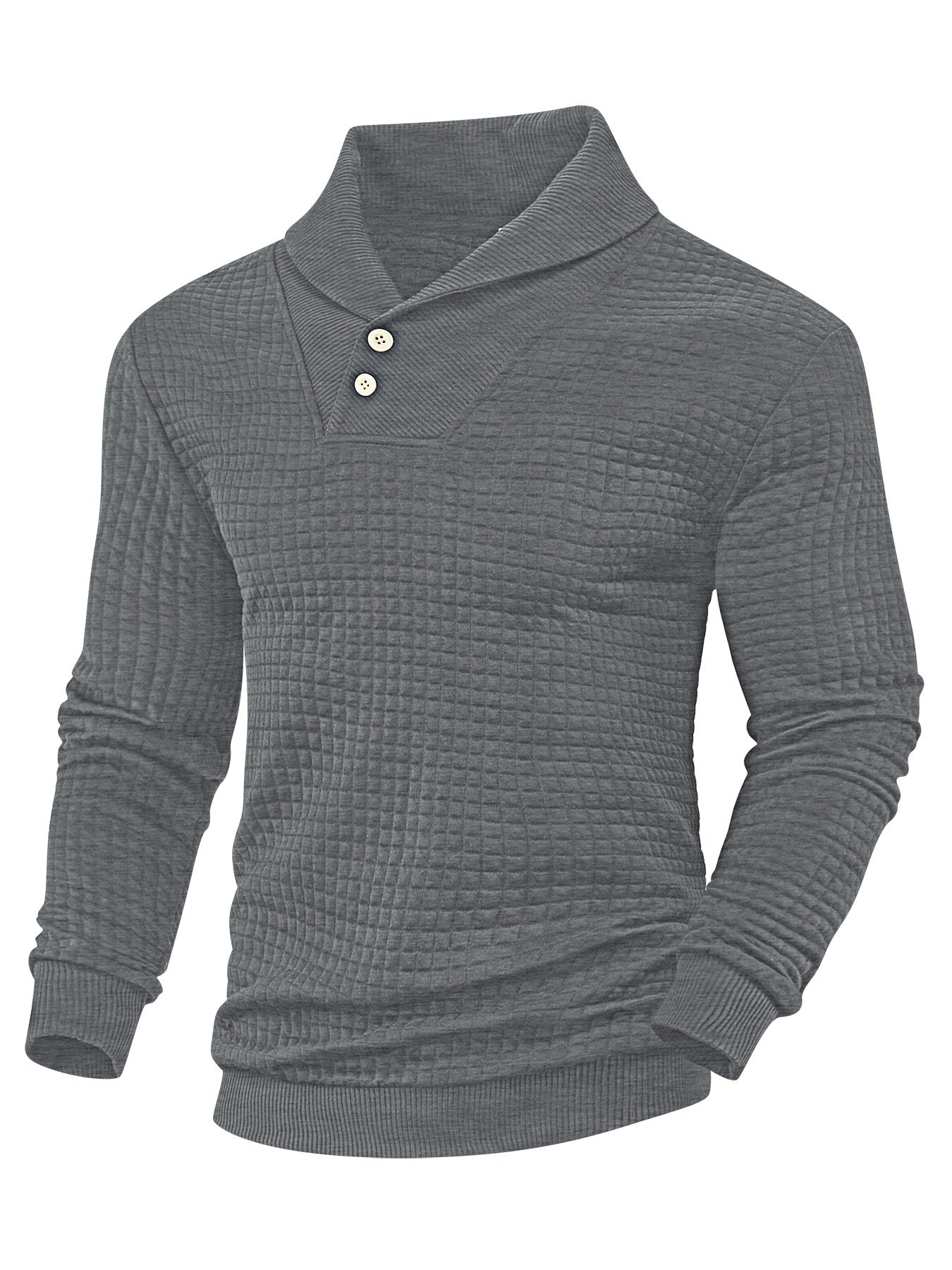 Men's Casual White Plaid Long Sleeve Hoodie In Polyester Fabric