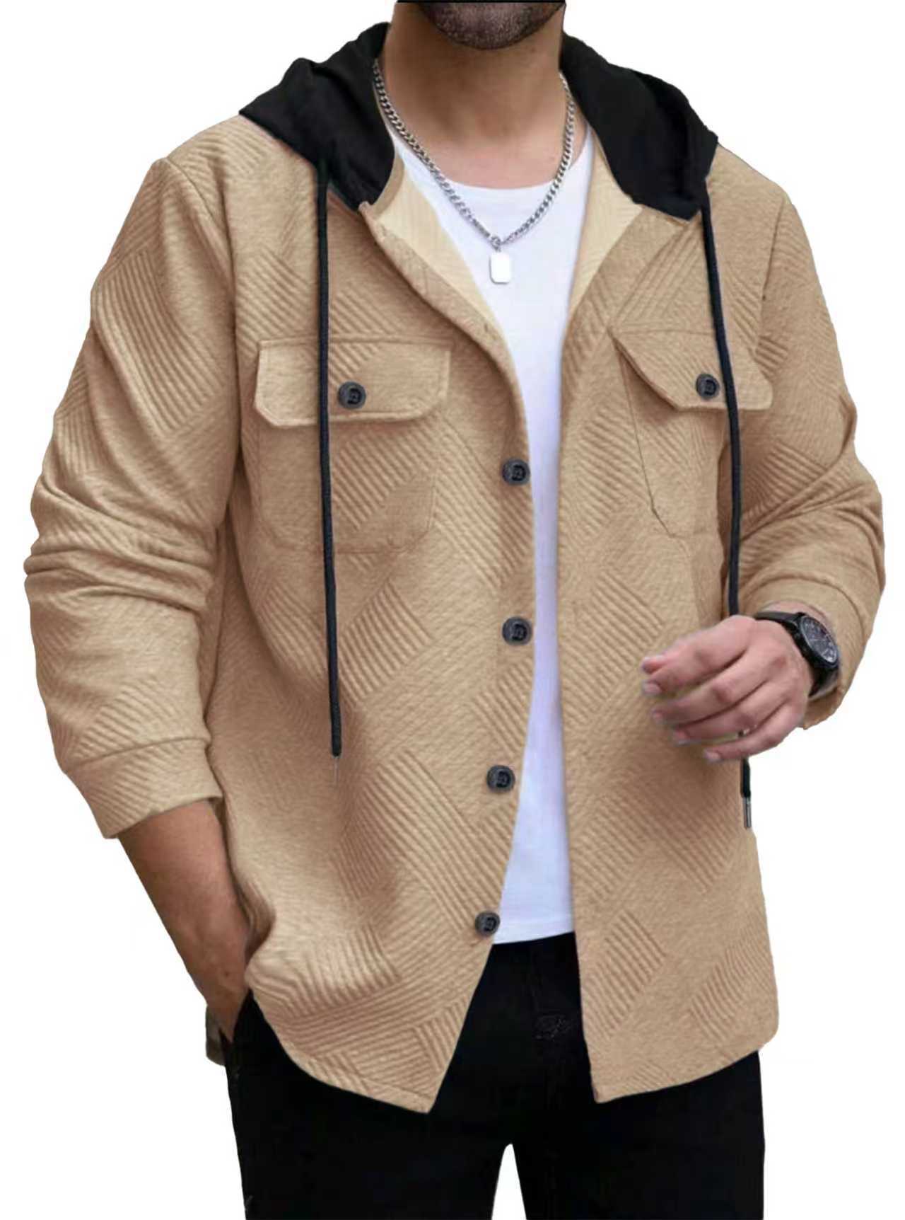 Color Block Casual Short Sleeve Hoodie In White Featuring Jacquard Polyester Fabric