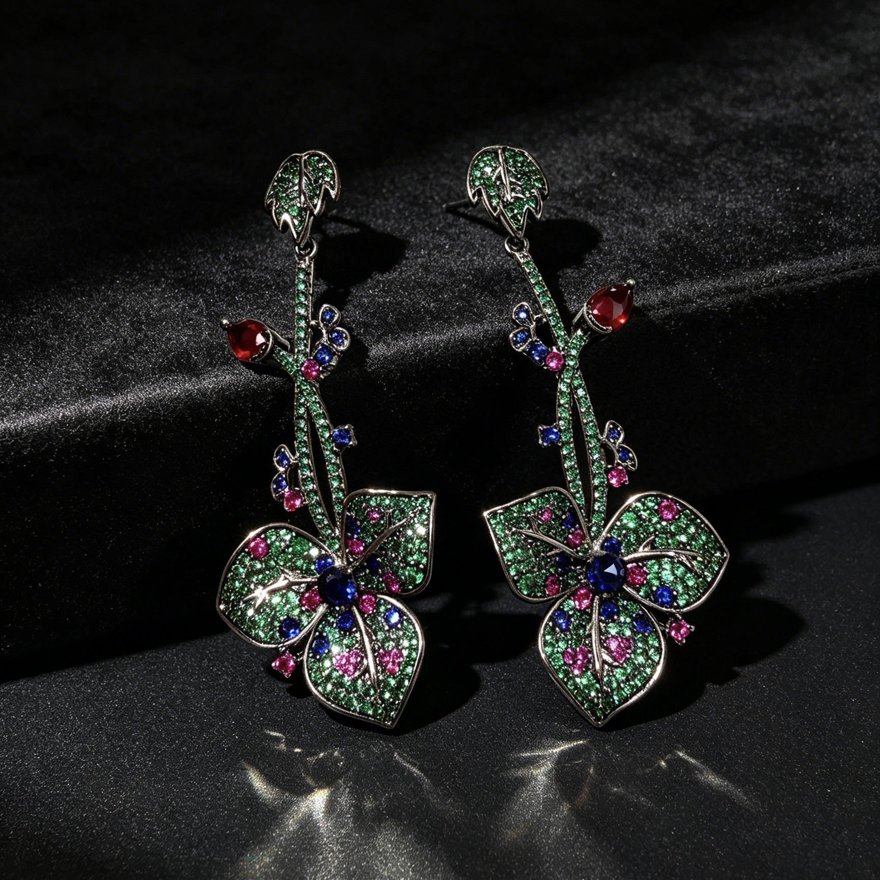 Lucky Heart Earrings For Women In Purple Copper With 925 Sterling Silver Ear Pins, Featuring Sweet Style