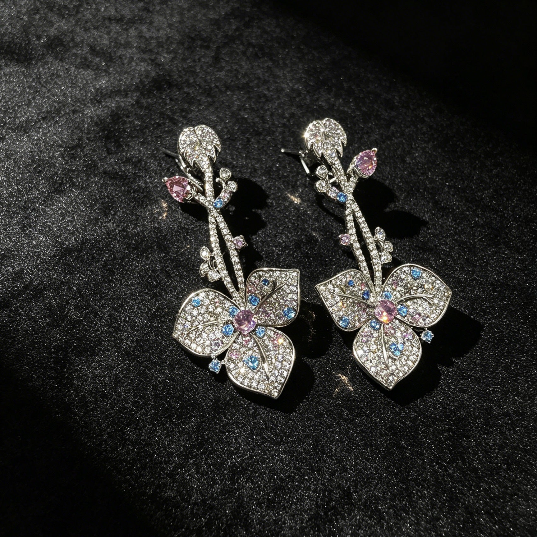 Lucky Heart Earrings For Women In Purple Copper With 925 Sterling Silver Ear Pins, Featuring Sweet Style