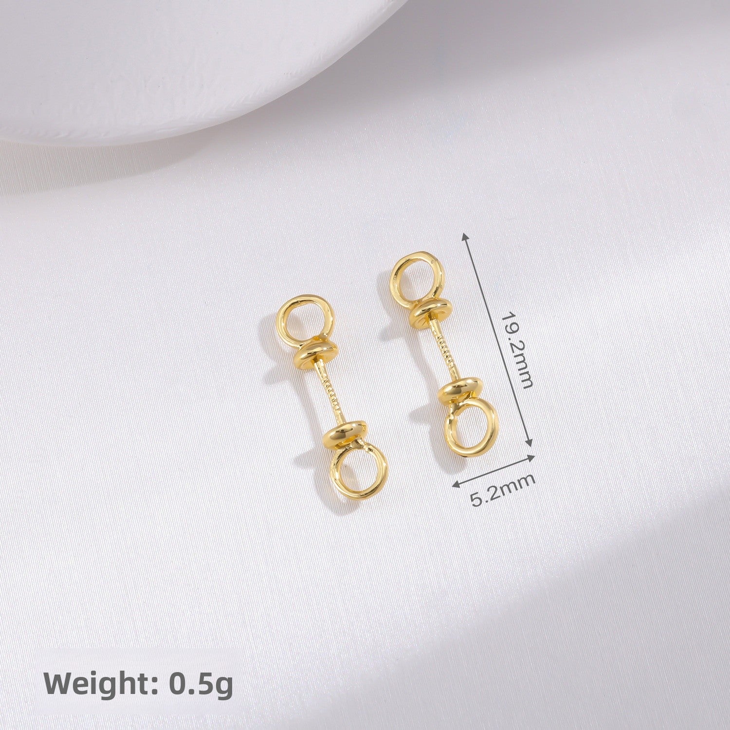 Geometric Copper Connectors With 10mm+ Hole Size, Electroplated And 18K Real Gold Plated, Featuring Zircon Inlay For Jewelry Making