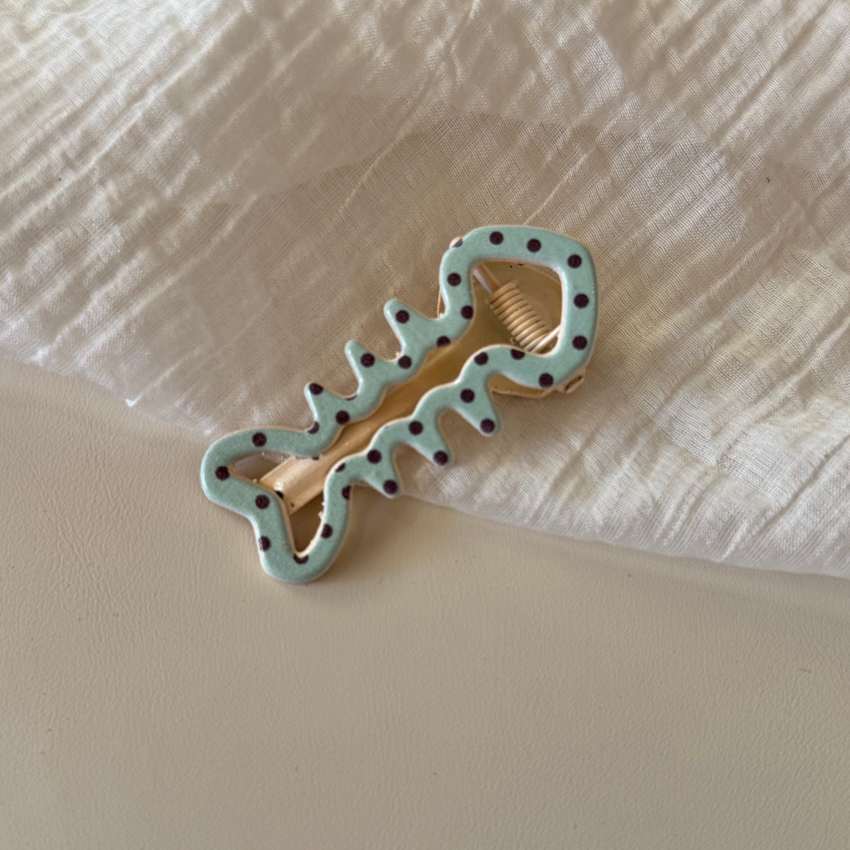 New Style Fish Bone Hairpin For Kids In Blue, Made Of Durable Alloy, Perfect For Summer Hair Accessories