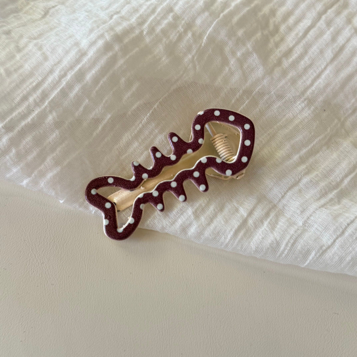 New Style Fish Bone Hairpin For Kids In Blue, Made Of Durable Alloy, Perfect For Summer Hair Accessories