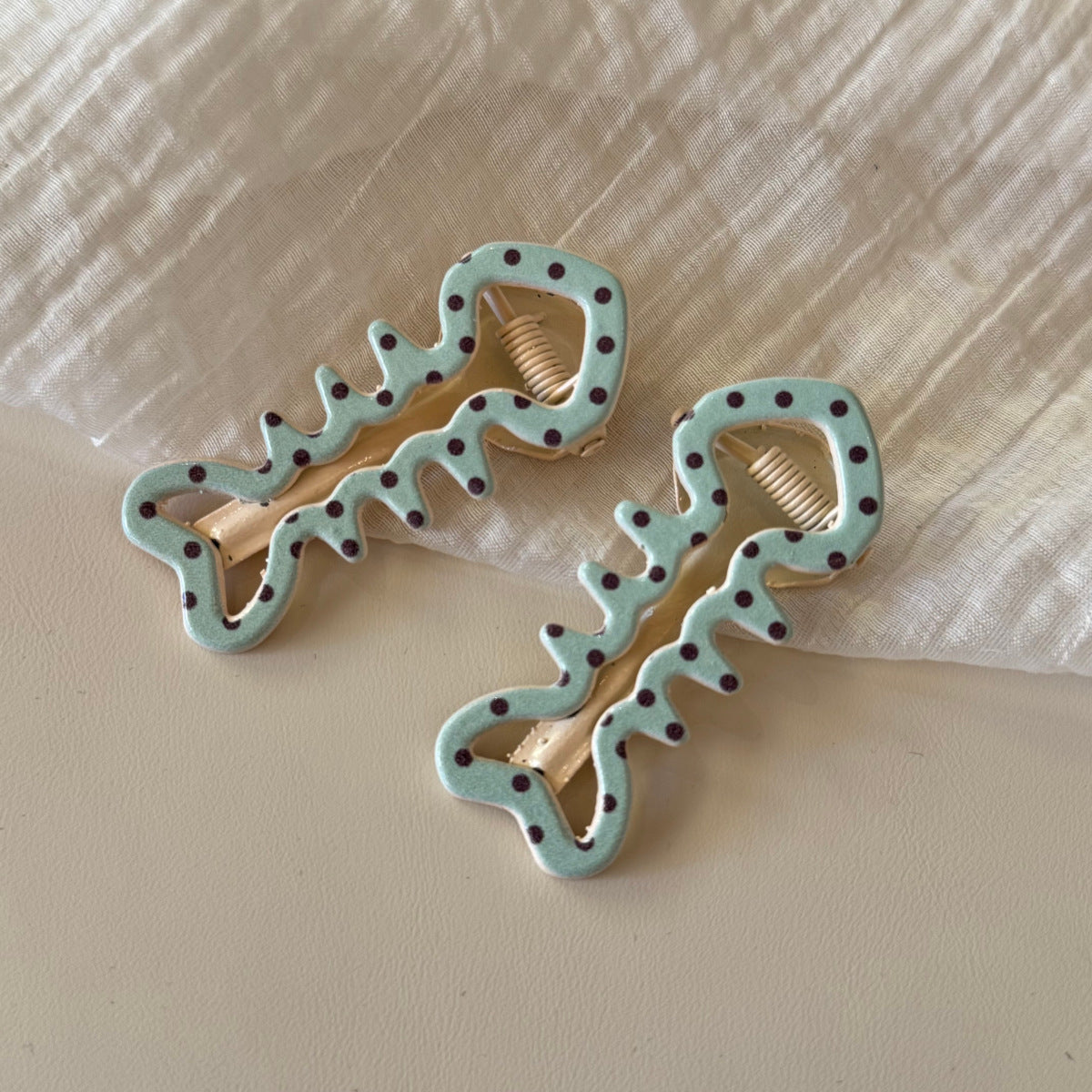 New Style Fish Bone Hairpin For Kids In Blue, Made Of Durable Alloy, Perfect For Summer Hair Accessories