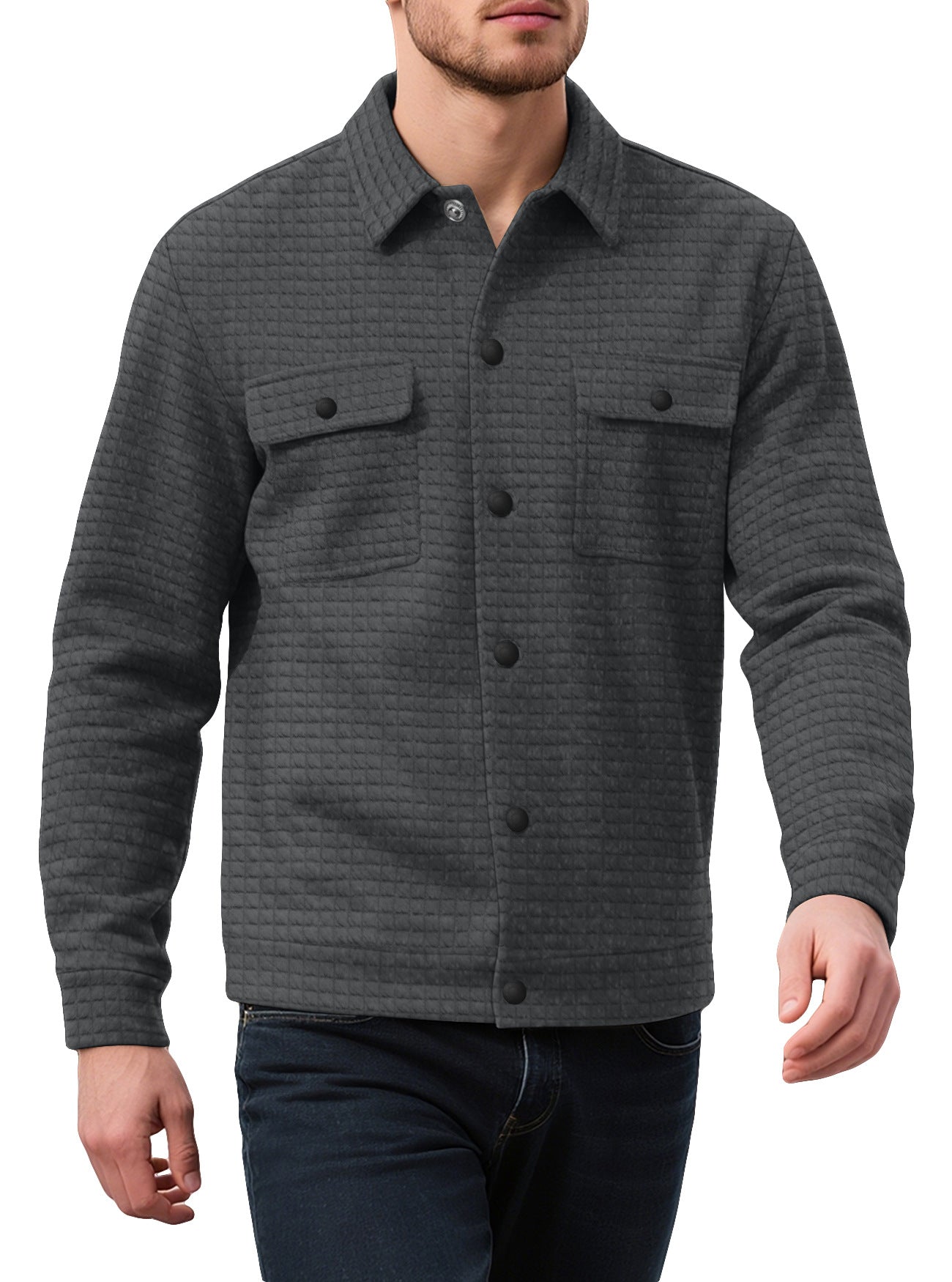 Men's Casual Solid Color Khaki Hoodie With Long Sleeve In Polyester Fabric