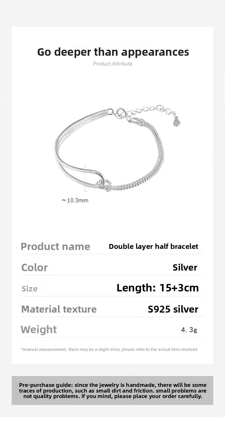 Copper Splicing Rope Chain Bracelet For Women In Simple Style, Perfect Birthday Gift
