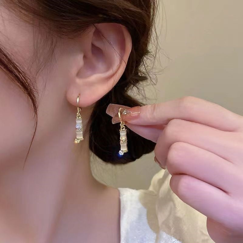 Dreamcatcher Earrings For Women Featuring Cat's Eye Stone In Alloy With Electroplated Finish And 304 Stainless Steel Ear Pins