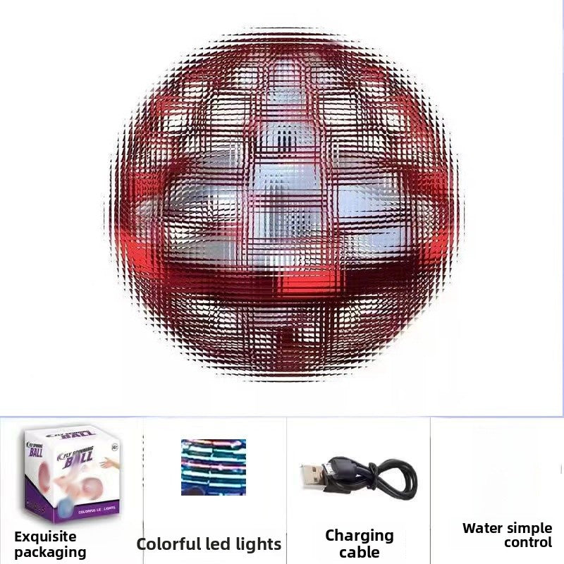 Electroplated Blue LED Ball Toy In Novelty Style, Interactive Sensor Toy