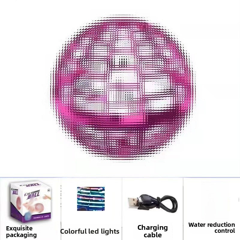 Electroplated Blue LED Ball Toy In Novelty Style, Interactive Sensor Toy