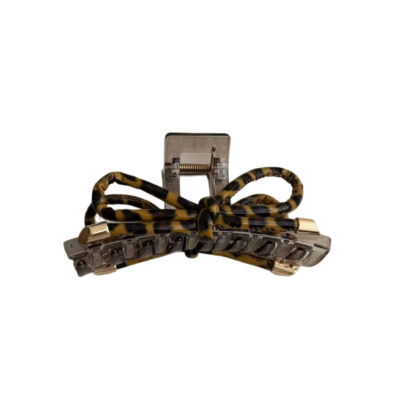 Leopard Print Hair Claws For Women In PU Leather, Stylish Hairpin Accessory For  Spring And Summer