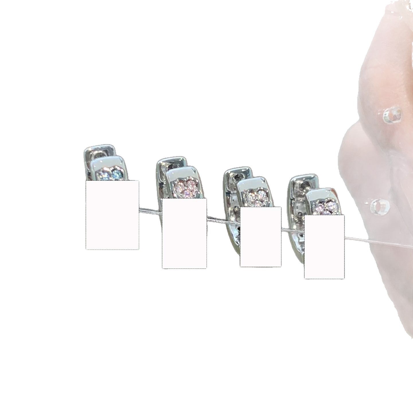 Heart Shape Stud Earrings In 316L Stainless Steel With Zircon Inlay, Simple Style Unisex Design