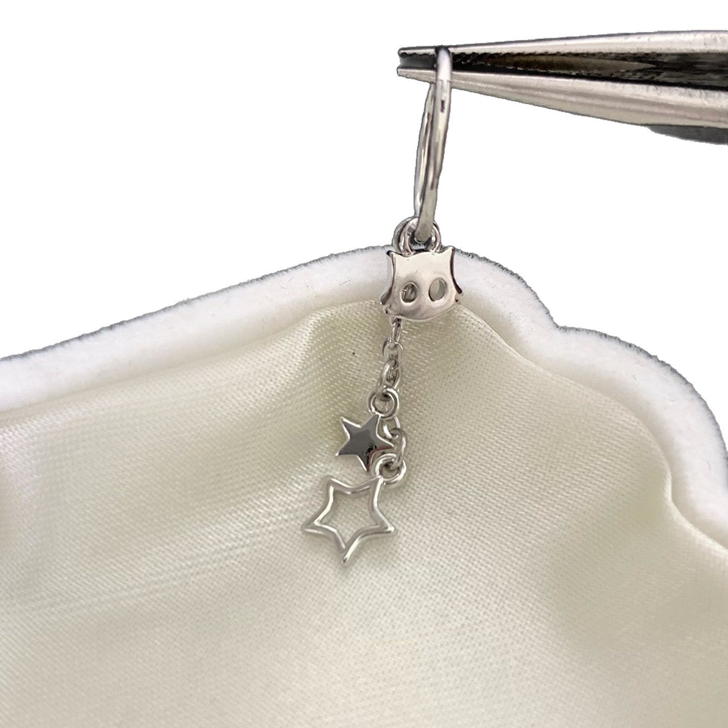 Cat Hoop Earrings In Titanium Steel With Platinum Plating, Featuring 316L Stainless Steel Posts For Unisex Wear