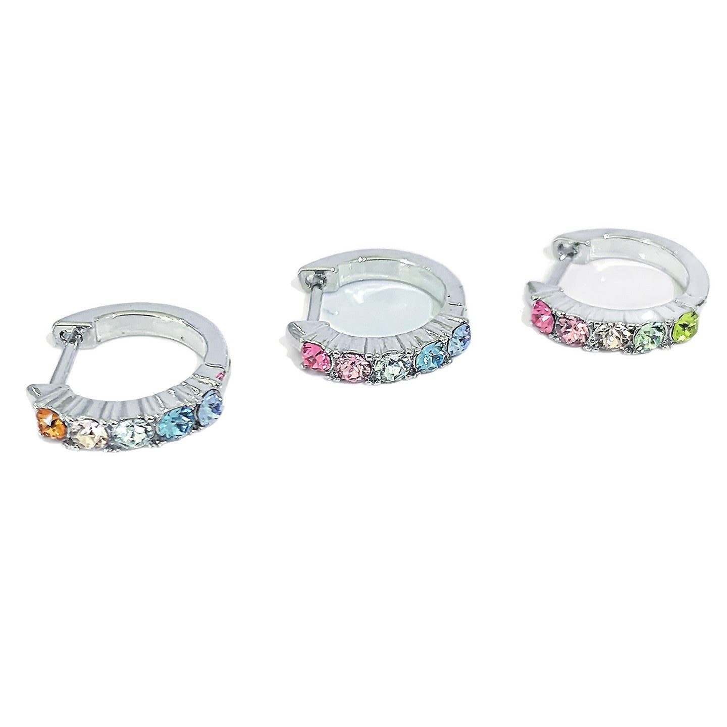 Circle Hoop Earrings In Titanium Steel With 316L Stainless Steel Posts, Novelty Style For Unisex