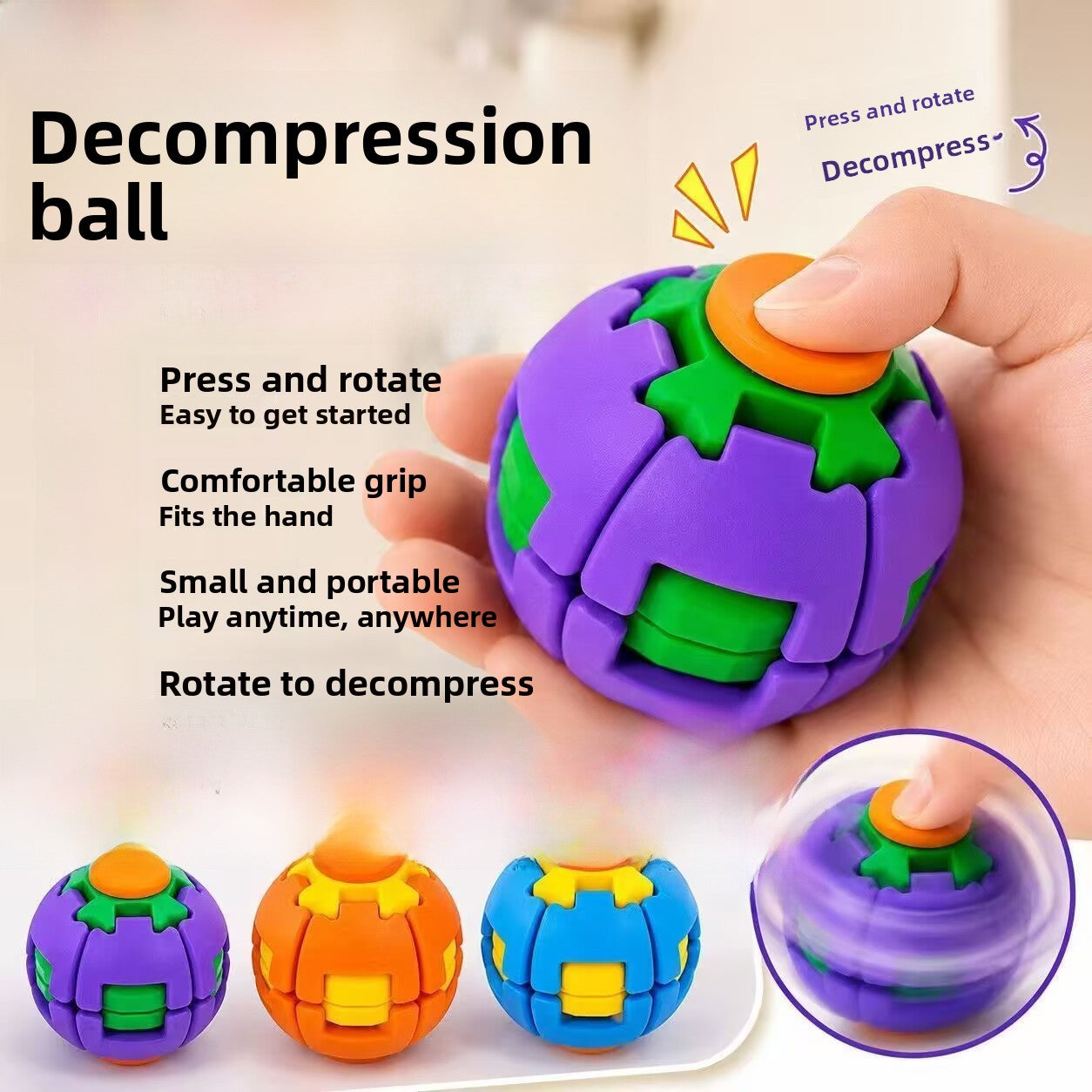 Multicolor Fidget Toys Made Of Durable Plastic, Perfect Stress Relief Toys In Vibrant Colour