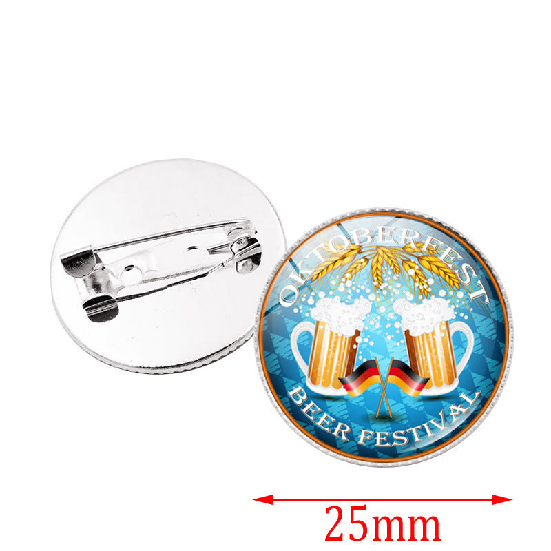 Beer Pin In Bronze Alloy Featuring Electroplated Craftsmanship, Perfect For Oktoberfest