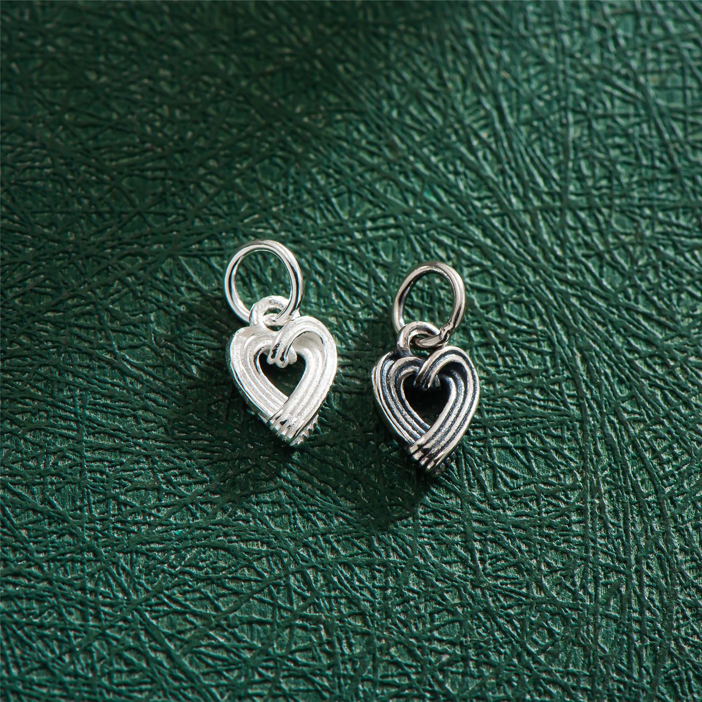 Heart Shape Pendant In 925 Sterling Silver With White Crystal Inlay Jewelry
