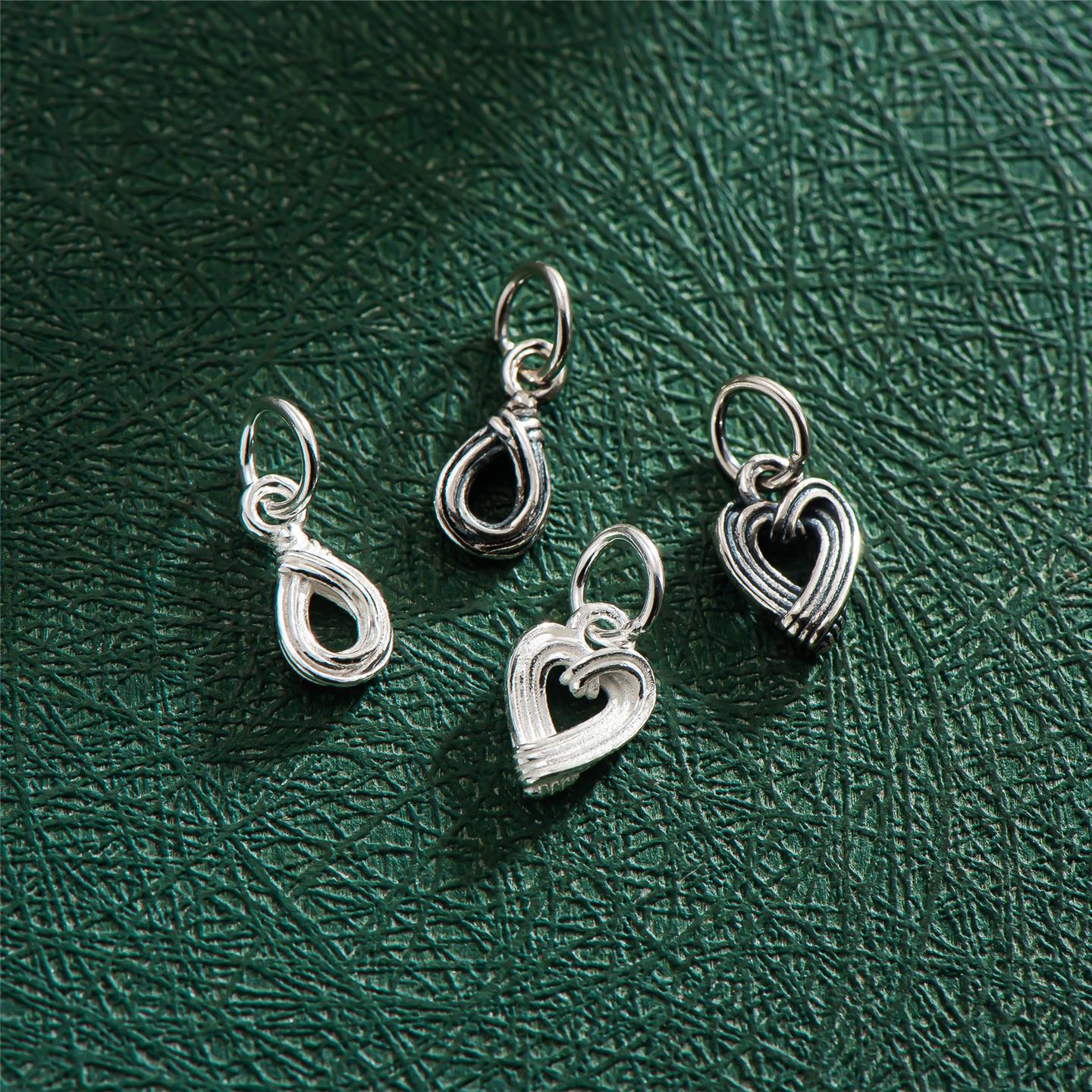 Heart Shape Pendant In 925 Sterling Silver With White Crystal Inlay Jewelry