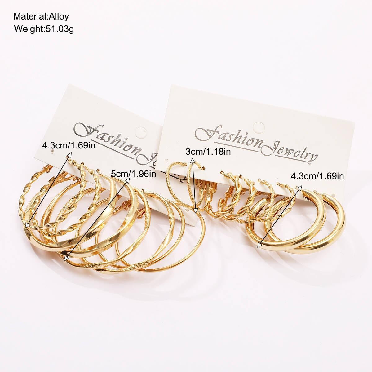 Circle Large Earrings For Unisex Featuring Electroplated Alloy With 304 Stainless Steel Posts In Exaggerated Style