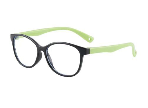 Children Unisex Blue Light Blocking Glasses In Dyed Black, Summer Protective Radiation Eyewear
