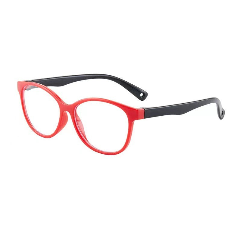 Children Unisex Blue Light Blocking Glasses In Dyed Black, Summer Protective Radiation Eyewear