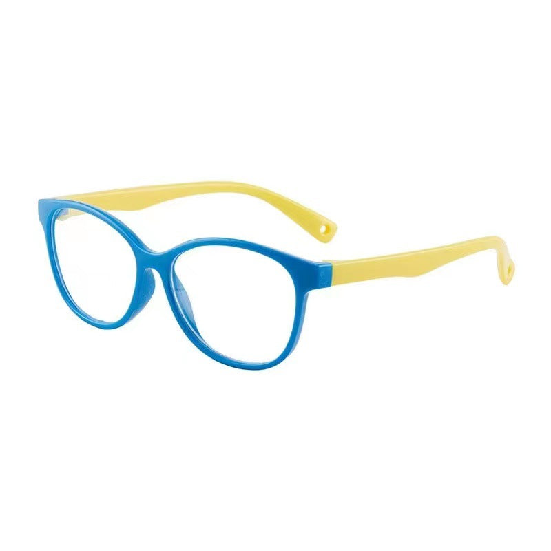 Children Unisex Blue Light Blocking Glasses In Dyed Black, Summer Protective Radiation Eyewear